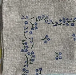 New Napkin Forget Me Not Linen Napkins