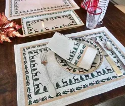Online Napkin Reindeer Linen Napkins