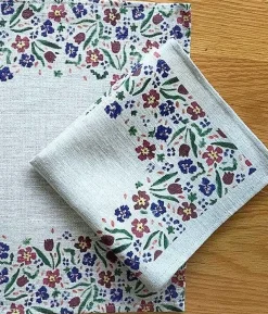 Fashion Napkin Wild Flower Meadow Linen House Warming Gifts