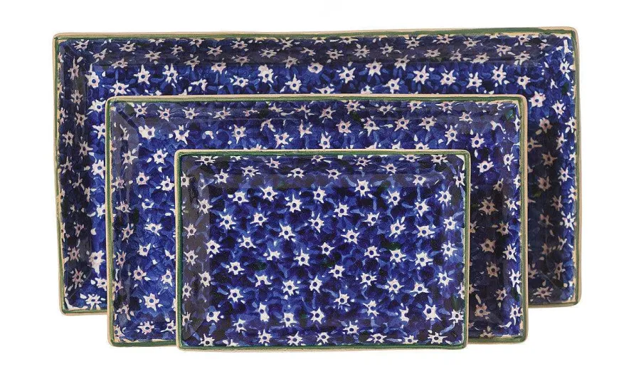 Fashion Nest Of 3 Rectangle Dishes Lawn Dark Blue Corporate Gifts
