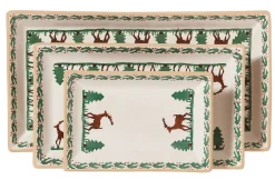 Shop Nest Of 3 Rectangle Dishes Reindeer Corporate Gifts