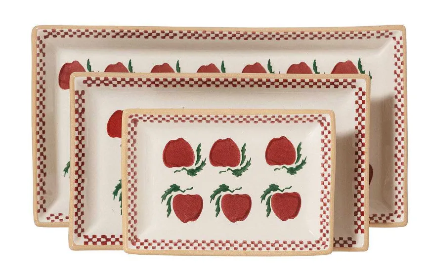 Clearance Nest Of 3 Rectangle Dishes Apple Gift Sets
