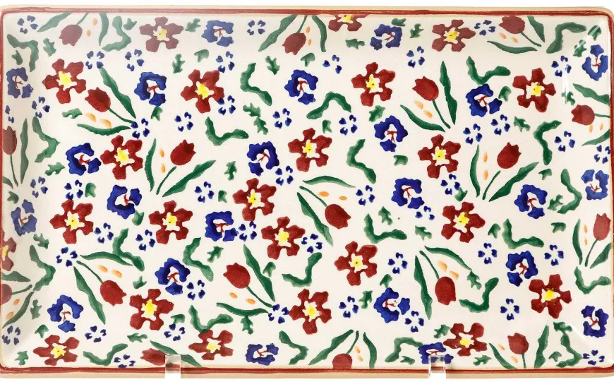 Cheap Nest Of 3 Rectangle Dishes Wild Flower Meadow Valentine'S Day