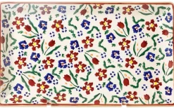 Store Nest Of 3 Rectangle Dishes Wild Flower Meadow Plates