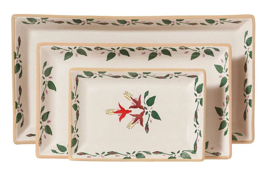 Best Nest Of 3 Rectangle Dishes Fuchsia Mother'S Day