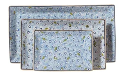 Cheap Nest Of 3 Rectangle Dishes Lawn Light Blue Gift Sets