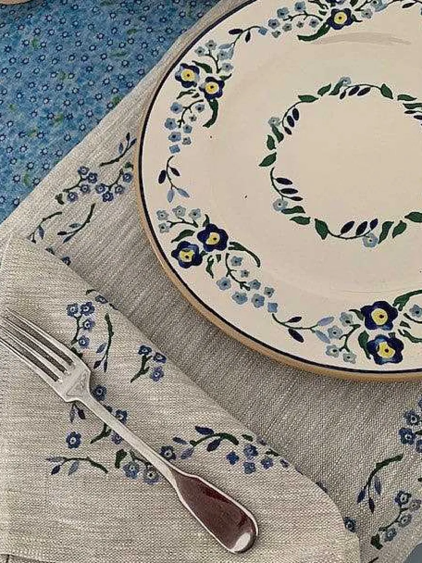 Best Sale Placemat Forget Me Not Linen Forget Me Not