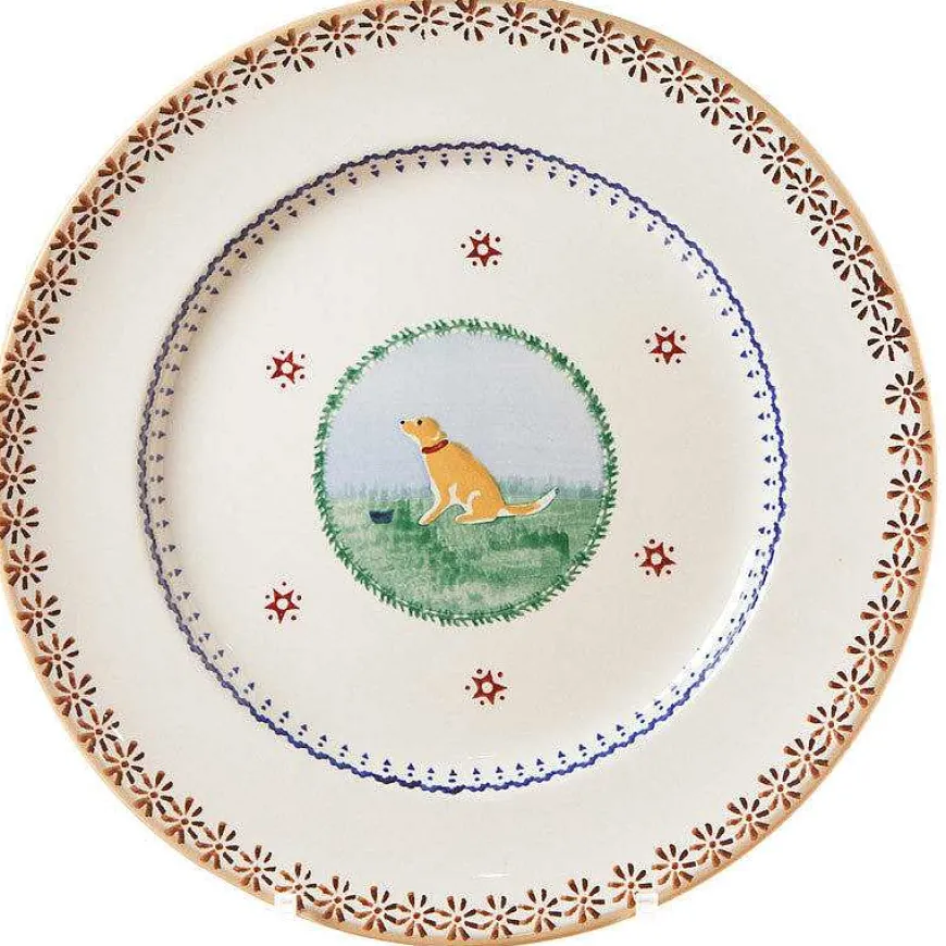 Hot Serving Plate Dog Landscapes