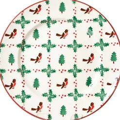 Hot Serving Plate Winter Robin Plates