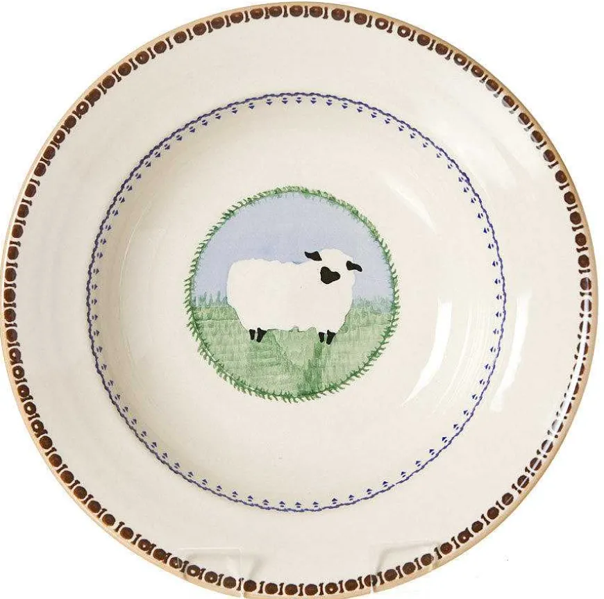 Clearance Set Of Four Pasta Bowls Sheep Landscapes