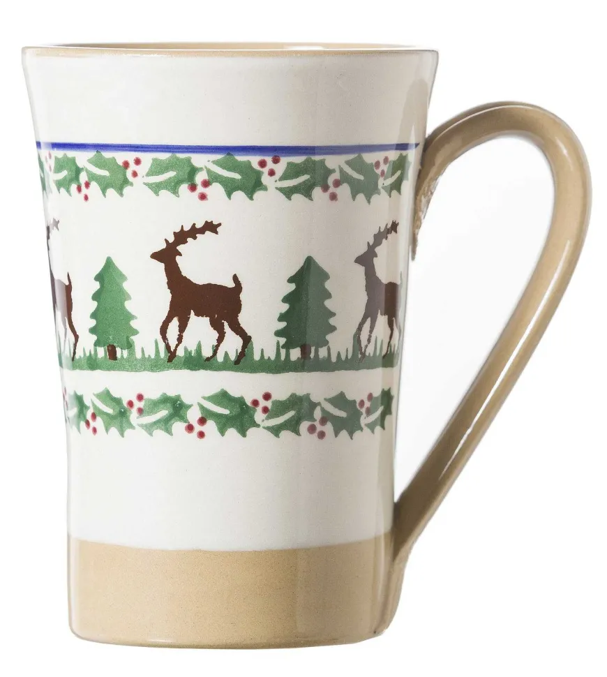 Clearance Set Reindeer Everyday Plate And Tall Mug Reindeer