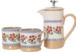 Fashion Small Cafetiere & 2 Small Mugs Old Rose Old Rose