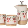 New Small Cafetiere & 2 Small Mugs Fuchsia Fuchsia