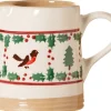 Discount Small Cylinder Jug Winter Robin Jugs