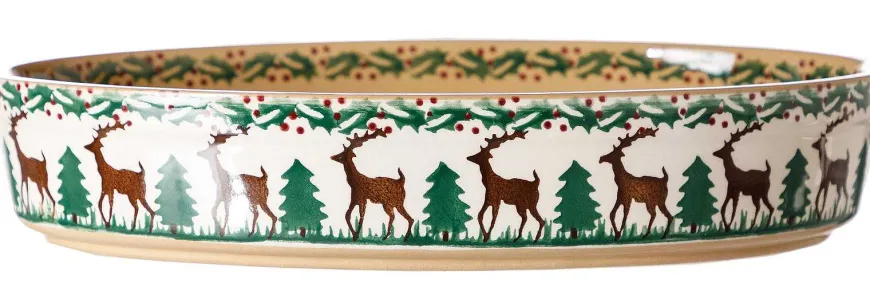Sale Small Oval Oven Dish Reindeer Reindeer