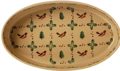 Online Small Oval Oven Dish Winter Robin Winter Robin