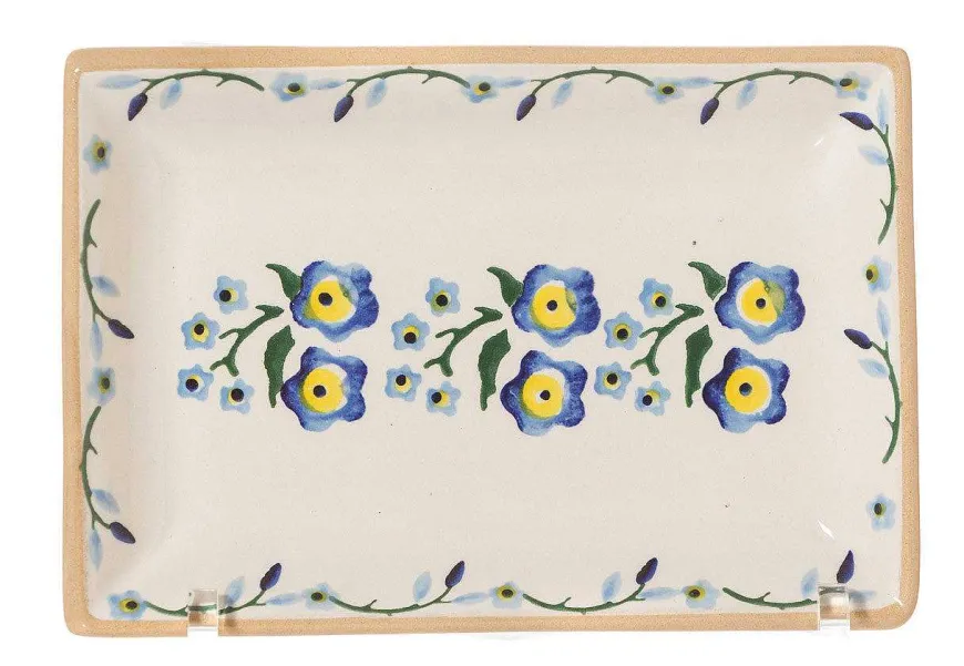 Online Small Rectangle Plate Forget Me Not Plates