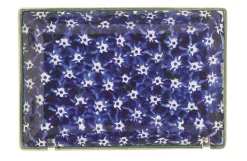 Best Sale Small Rectangle Plate Lawn Dark Blue Lawn