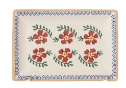 Clearance Small Rectangle Plate Old Rose Plates