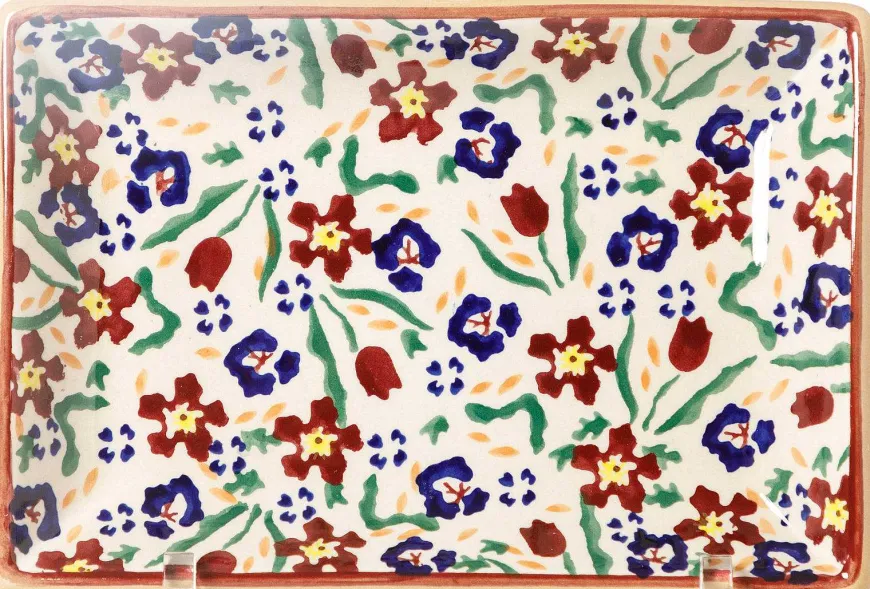 Clearance Small Rectangle Plate Wild Flower Meadow Wild Flower Meadow