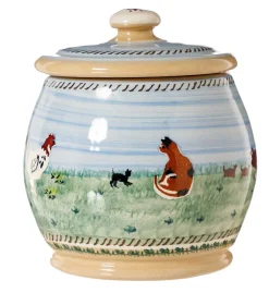 Cheap Small Round Lidded Jar Assorted Landscape Landscapes