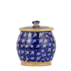 Sale Small Round Lidded Jar Dark Blue Lawn Children'S Gifts