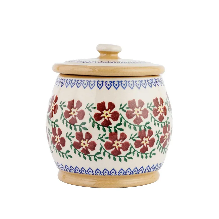 Sale Small Round Lidded Jar Old Rose Valentine'S Day