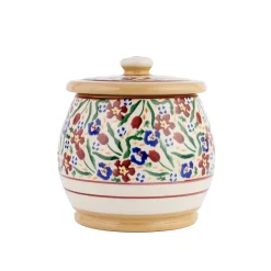Best Sale Small Round Lidded Jar Wild Flower Meadow House Warming Gifts