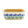 Outlet Small Square Oven Dish Blue Blooms New In