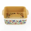 Fashion Small Square Oven Dish Wild Flower Meadow Food Lover'S Gifts