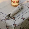 Clearance Tablecloth Old Rose Linen 55 X 99 Mother'S Day