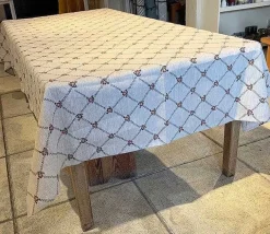 Sale Tablecloth Old Rose Linen 55 X 99 Tablecloths