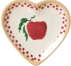 Cheap Tiny Heart Plate Apple Coffee Addict'S Gifts