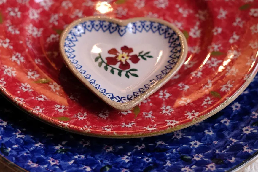 Discount Tiny Heart Plate Old Rose Old Rose