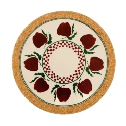Flash Sale Trivet Round Apple Christmas