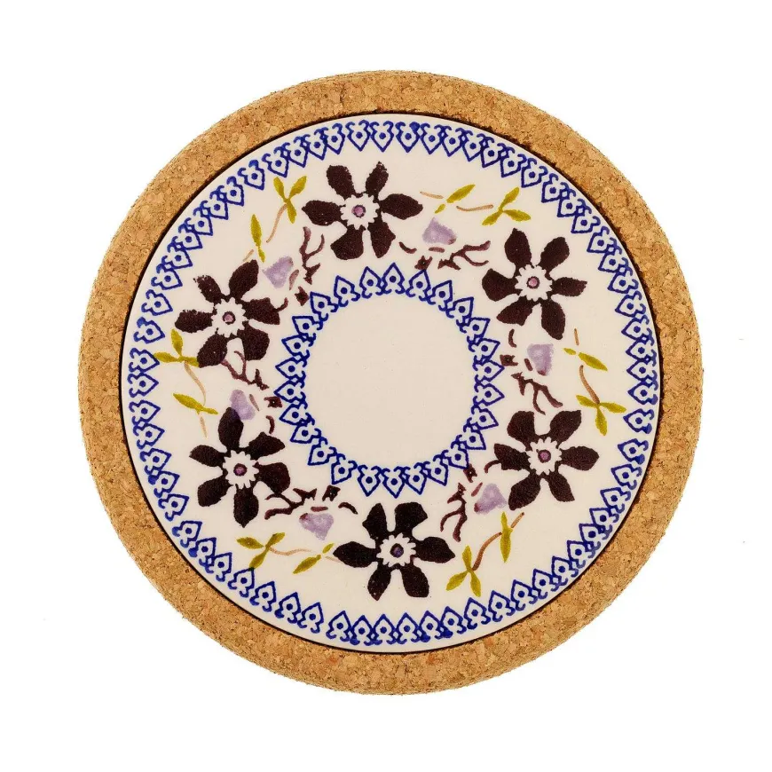 New Trivet Round Clematis Tea Fanatic'S Gifts