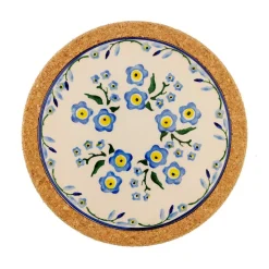 Clearance Trivet Round Forget Me Not Tile Trivets