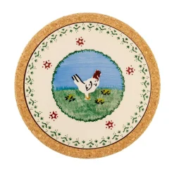 Discount Trivet Round Hen Landscapes