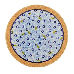 New Trivet Round Light Blue Lawn Tile Trivets