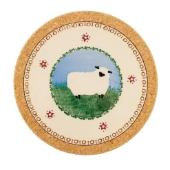 Fashion Trivet Round Sheep Christmas