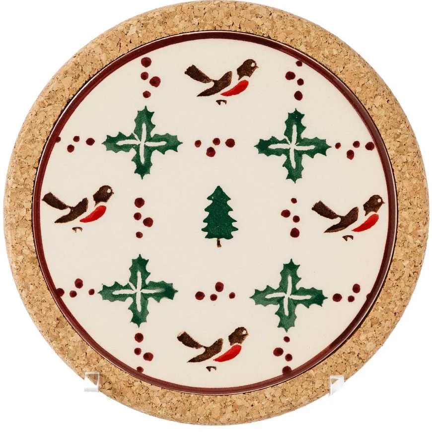Discount Trivet Round Winter Robin Tile Trivets