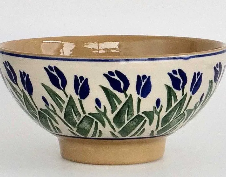 Online Vegetable Bowl Blue Blooms Easter
